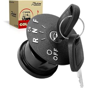 Roykaw Golf Cart Starter Ignition Key Switch Kits for EZGO RXV 48-Volts 2008+ Electric Golf Cart with 4 Tap Position,4 Terminal & 2 Spare Keys, OEM# 605637,611283,609682