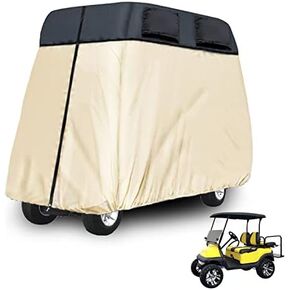 غطاء عربة جولف عالي التحمل، غطاء عربة جولف مقاوم للطقس 4 مقاعد، بوليستر متين وموثوق به مع طلاء مقاوم للماء، ملحقات عربة جولف ممتازة للنوادي وعشاق الجولف in Kuwait