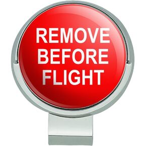 GRAPHICS & MORE Remove Before Flight Airplane Warning Golf Hat Clip with Magnetic Ball Marker