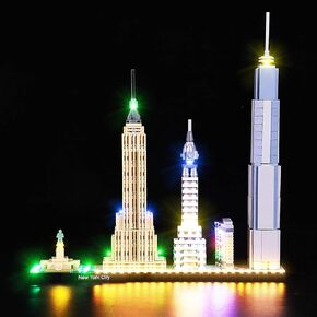 LED Light Kit for Lego Architecture New York City, Compatible with Lego 21028, Lighting Your Toy for Architecture New York City - Without Model (Not Include Lego Set)