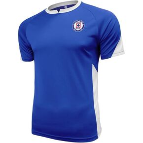 Icon Sports Men Cruz Azul Game Day Soccer Poly Shirt Jersey -Blue/White