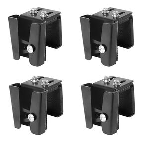 Boat Fender Clips, Metal Boat Bumper Clips for Pontoon Docking, Adjustable Pontoon Boat Square Rail Fender Hangers, Pontoon Fender Clips for Pontoon Bumpers Docking, Stainless Steel, 4-Pack