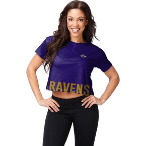 FOCO womens Nfl Team Logo Ladies Fashion Crop Top Shirt, Bottom Line, Small US