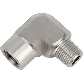 Avanty 304 Stainless Steel Pipe Fitting Forged 90 Degree Street Elbow 1/8" NPT Male x 1/8" NPT Female 2000psi