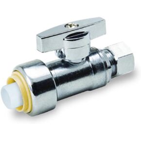 Pushlock UPSSP1212 1/4 Turn Straight Stop for Push-Fit Valve, 1/2 x 1/2 Inch,
