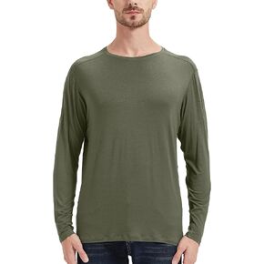 netdraw Men's Bamboo Viscose Workout Shirt Short/Long Sleeve Lightweight Cooling Running Hiking T-Shirt