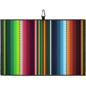 Mexican Serape Golf Towel, Absorbent Golf Towels for Golf Bags with Clip, Golf Gift for Women Men Husband Boyfriend Dad Golf Fan, Quick Dry Golf Towels 24"x16" - Colorful Stripes