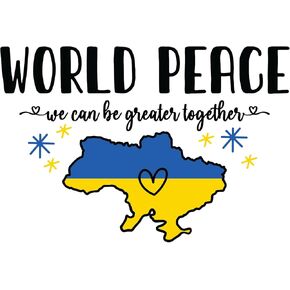 World Peace We Can Be Greater Together | 2 Pack 5 Inch | Vinyl Decal Sticker | Car Window Bumper Sticker