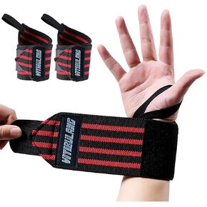 2 Pack Wrist Wraps for Weightlifting with Thumb Loop,Wrist Support Braces for Gym Workouts,Professional Grade Wristbands,Cross Training-Men&Women-Avoid Injury&Improve Your Workout 20''