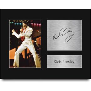 HWC Trading Elvis Presley Gifts USL Printed Signed Autograph Picture for Music Memorabilia Fans - US Letter Size