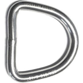 US Stainless Stainless Steel 316 D Ring Welded 8mm x 50mm ID (5/16" x 2") Marine Grade Dee