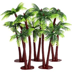 BESPORTBLE Simulation Tree Palm Tree Decor Miniature Tree Landscape Fish Tank Landscaping Plant Tree Prop Model Decoration 12Pcs (Green)