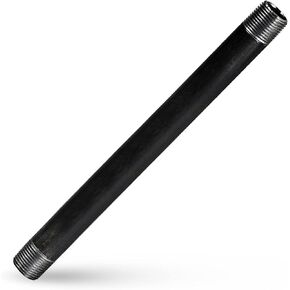 QDCM1118 18" Long Pre-Cut Black Steel Pipe with 1-1/4" Nominal Size Diameter