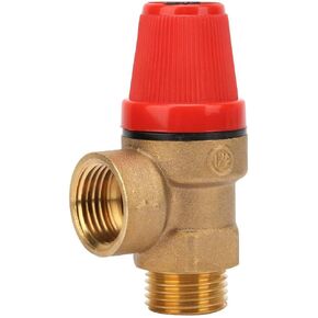 G1/2'' DN15 Thread Premium Brass Safety Valve, Spring Hanging Furnace Safety Valve Pressure Relief Valve with Good Leak Resistance(6Bar DN15),Valve Accessories