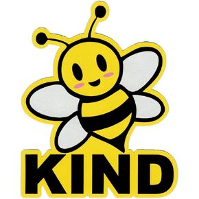 ملصق Bee Kind - ملصق صغير ممتص للصدمات أو ملصق للكمبيوتر المحمول (3.25 بوصة × 4 بوصة)