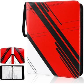 Card Binder 9 Pocket Card Binder 900 Pockets Card Holder Collection Organizer with 50 Removable Sleeves and Zipper for Trading Cards, Collector Card Binder for Boys Girls