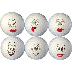 Golfdotz - Golf Ball Markers, Unique Golf Ball Stamps and Golf Ball Stickers for Marking Golf Balls, Durable Golf Ball Decals, Golf Accessories for Men and Women, Emoji Collection 24-(32 Count)
