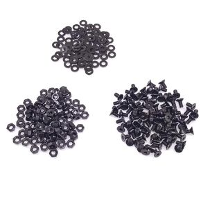 Yodaoke 100pcs M3-0.5 x 6mm Flat Head Socket Cap Screws, Alloy Steel Grade 10.9, DIN 7991, Allen Socket Drive, with Nuts and Washers