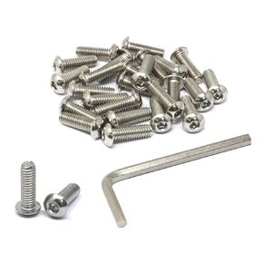 iexcell 25 Pcs 5/16-18 x 1" Stainless Steel 304 Hex Socket Button Head Cap Screws Bolts Kit
