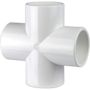 1-1/2" 4-way Cross PVC Fitting Connector