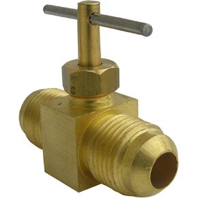 LASCO 17-1631 3/8-Inch Flare by 3/8-Inch Flare Straight Brass Needle Valve