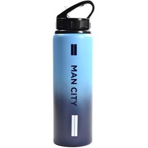 MANCHESTER CITY F.C. Team Merchandise 750ml Aluminium Fade Bottle, Blue