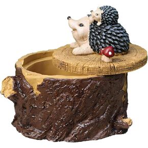 ToiM Stable Outdoor Garden Ashtray with Lid for Cigarette, Adorable Office Home Accessories Organizer (Squirrel)