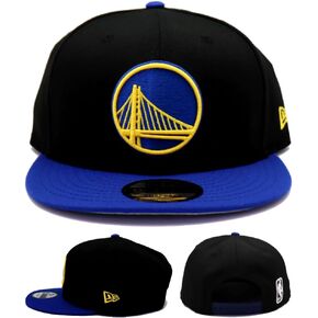 unisex-adult Golden State Warriors Team Color Basic 9FIFTY Snapback Black Blue Adjustable Hat
