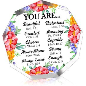 Christian Inspirational Birthday Spiritual Encouragement Gifts For Women Best Friend Sister Proud Of You Friendship Gifts Stocking Stuffers Acrylic Plaque Paperweight