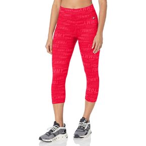 Tommy Hilfiger Women's High Rise Capri Length All Over Th Print Legging