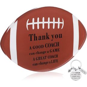 2 Pcs Acrylic Coach Gifts for Coach Thank You Gifts Include Acrylic Sign Ball Theme Keychain Appreciation Gift Inspirational Gift Office Coworker Gifts for Table Desk Sign Decor(Volleyball)