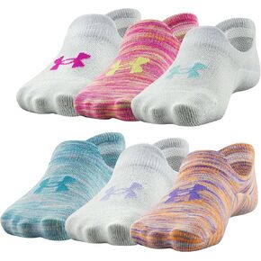 Under Armour UA WMNS Socks: 6-PAIR Essential Low Cut (M)- Nebula Purple/White/Digi Purple