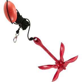 Cressi Foldable Anchor Set for Stand-Up Paddle Board - 3.5 lb, 33 ft Rope - Squid: Designed in Italy