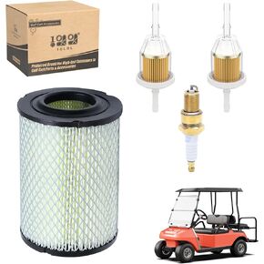 10L0L 1016110-01 Golf Cart Tune Up Kit for Club Car DS Gas 1984-1991 with 341CC Engine, Air filter 1013379 1012506 Fuel Filter 1013684 1014522 102003201 park plug 1012522 CJ8Y