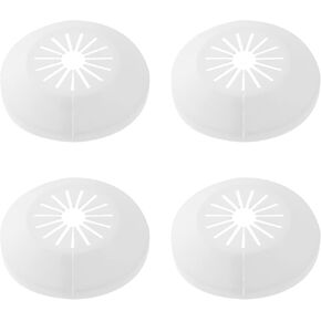 4pcs Water Pipe Cover, 0.63 Inch / 16mm Wall Flange White Water Pipe Escutcheon, PP Plastic Radiator Escutcheon Drain Line Cover Collar for Water Pipe Tube Decoration