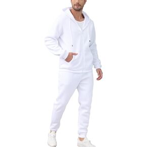 JIHUILAI Men's Tracksuits 2 Piece Sweat Suits Full Zip Up Hoodies Sweatpants Sets for Men Jogging Running Sports S-3XL