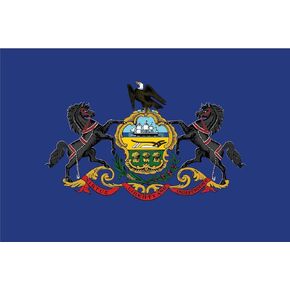 2-Pack Pennsylvania State Flag Decal Sticker | 5-Inches by 3-Inches | Premium Quality Vinyl | PD344