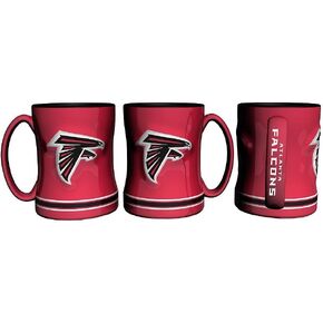 NFL Sculpted Coffee Mug, 15 Ounces, Atlanta Falcons