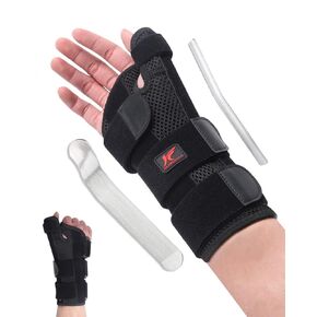 Wrist Brace Thumb Spica Splint Support for Carpal Tunnel, De Quervain's Tenosynovitis, Tendonitis Pain Arthritis Trigger for Man and Women (Medium - Left Hand)