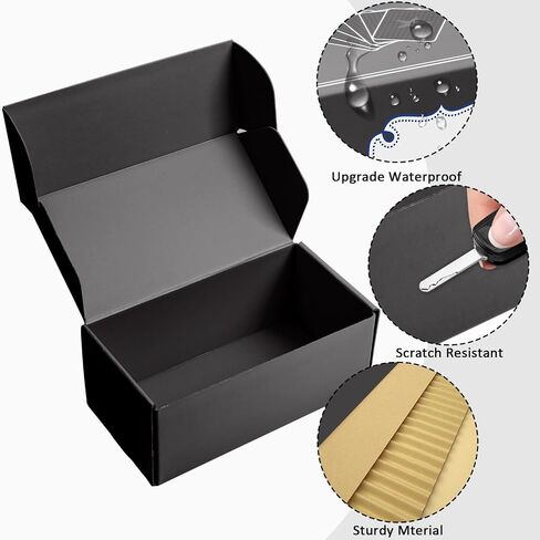 Trading Card Storage Box, Cardboard Sports Game Card Collector Organizer with 10 Dividers & Sticker, Playing Card Case Holder for MTG/for TCG/for CAH/for YuGiOh/Sports Cards -Black in Saudi Arabia