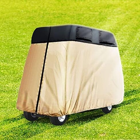 غطاء عربة جولف عالي التحمل، غطاء عربة جولف مقاوم للطقس 4 مقاعد، بوليستر متين وموثوق به مع طلاء مقاوم للماء، ملحقات عربة جولف ممتازة للنوادي وعشاق الجولف in Kuwait
