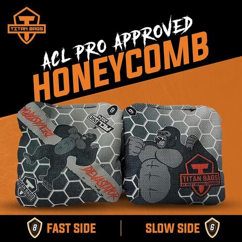Titan Bags Devastator Cornhole Bags - 6" x 6" ACL PRO Approved Cornhole Bean Bags for Tournaments - Versatile & Durable Professional Cornhole Bags Ideal for Indoor/Outdoor Toss Sports & Games (4 Pack) in Saudi Arabia