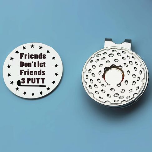 TSUYAWU Friends Don't Let Friends 3 Putt Golf Ball Marker - علامة جولف مضحكة مع مشبك قبعة مغناطيسي هدية مبتكرة للجولف - إكسسوارات جولف هدايا لمحبي الجولف والرجال والأصدقاء in Kuwait