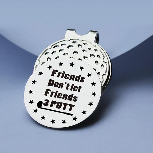 TSUYAWU Friends Don't Let Friends 3 Putt Golf Ball Marker - علامة جولف مضحكة مع مشبك قبعة مغناطيسي هدية مبتكرة للجولف - إكسسوارات جولف هدايا لمحبي الجولف والرجال والأصدقاء in Kuwait