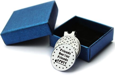 TSUYAWU Friends Don't Let Friends 3 Putt Golf Ball Marker - علامة جولف مضحكة مع مشبك قبعة مغناطيسي هدية مبتكرة للجولف - إكسسوارات جولف هدايا لمحبي الجولف والرجال والأصدقاء in Kuwait