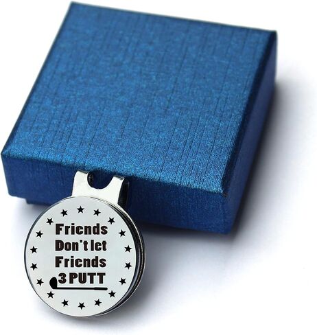 TSUYAWU Friends Don't Let Friends 3 Putt Golf Ball Marker - علامة جولف مضحكة مع مشبك قبعة مغناطيسي هدية مبتكرة للجولف - إكسسوارات جولف هدايا لمحبي الجولف والرجال والأصدقاء in Kuwait