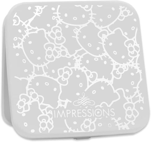 مرآة مضغوطة فائقة الجودة من Impressions Vanity Hello Kitty مع مفتاح مستشعر يعمل باللمس من أجل سطوع قابل للتعديل، ومرآة مكياج مضيئة مع أضواء LED ومرآة مكبرة 2X (وردي) in Kuwait