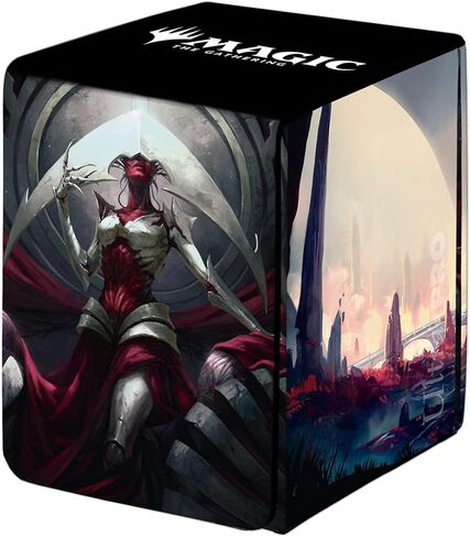 Ultra Pro - Magic: The Gathering Phyrexia All Will Be One - صندوق بطاقات الوجه Alcove (Elesh Norn) يحمي ويخزن بطاقات التداول القابلة للتجميع، وبطاقات الألعاب، وإغلاق مغناطيسي للحماية القصوى in Kuwait