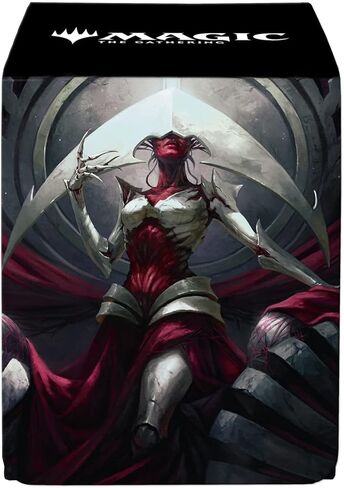 Ultra Pro - Magic: The Gathering Phyrexia All Will Be One - صندوق بطاقات الوجه Alcove (Elesh Norn) يحمي ويخزن بطاقات التداول القابلة للتجميع، وبطاقات الألعاب، وإغلاق مغناطيسي للحماية القصوى in Kuwait