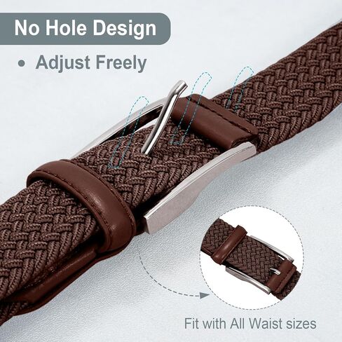 XZQTIVE Braided Stretch Belt Mens Gift Elastic Woven Belt for Golf Casual Pants Shirts Jeans in Saudi Arabia